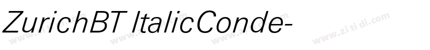 ZurichBT ItalicConde字体转换